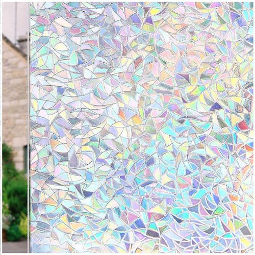 18x39inch Rainbow Window Privacy Film Stained Static Cling