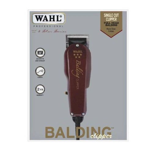 Wahl Balding Corded Clipper Shaver - Black,Maroon