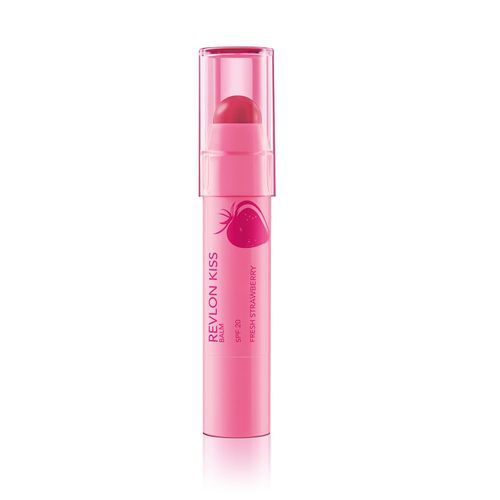 Revlon Kiss Lip Balm Crayon, Hydrating Lip Moisturizer, SPF 20, Fresh Strawberry (025), 0.09 Oz