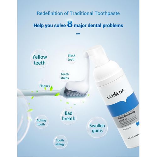Lanbena Teeth Whitening Mousse - 60mls