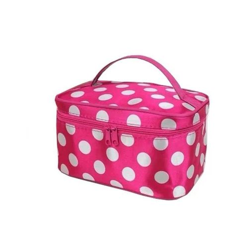 Pink and White Portable Women Cosmetics Makeup Bag Large Capacity Toilet Travel Bag Organizer Boxes Zipper Bag Beauty Makeup Pouch Waterproof Toilet bag Large