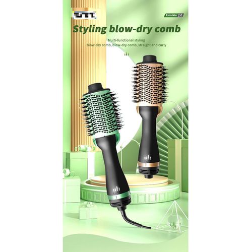 3 In 1 Electric Drier Hair Straightening And Curling Comb- Multicolor