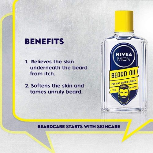 NIVEA Men Beard Oil - Anti Itch, For Beard Length 75 ml