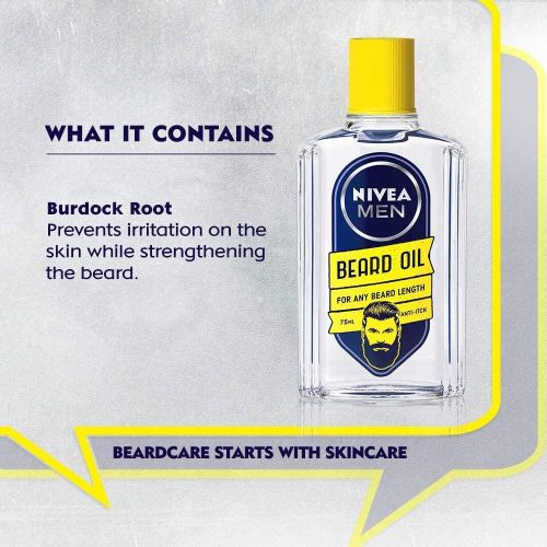 NIVEA Men Beard Oil - Anti Itch, For Beard Length 75 ml