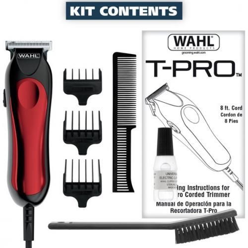 Wahl Clipper T-Pro Corded Trimmer - Red