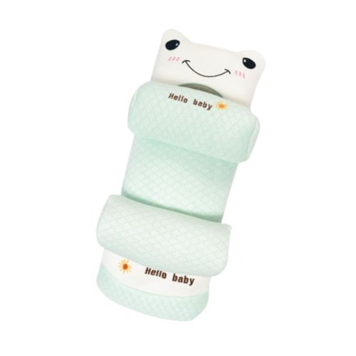 Baby Head Pillow Ergonomic Cartoon Portable Green Frog