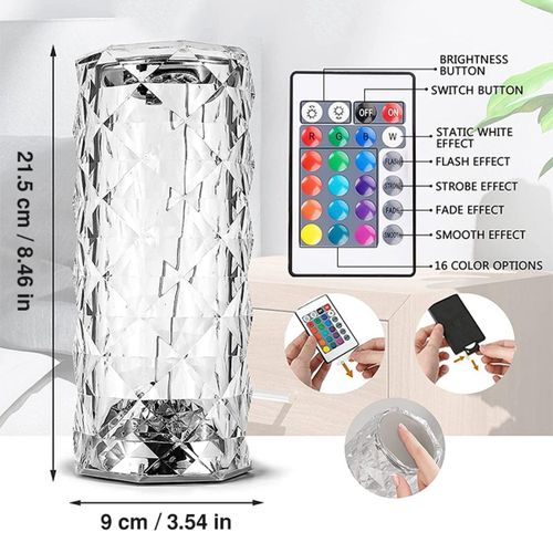 915 Generation 3 Colors Crystal Night Light Touch Table Lamp Light Projector LED Atmosphere Christmas Room Decoration