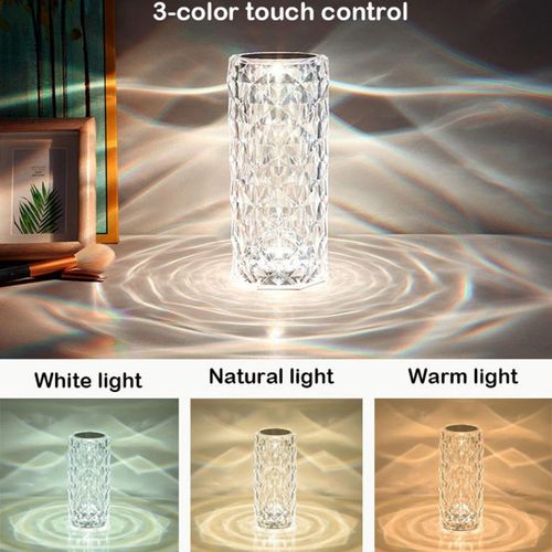 915 Generation 3 Colors Crystal Night Light Touch Table Lamp Light Projector LED Atmosphere Christmas Room Decoration