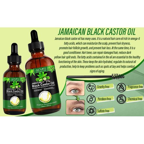 Jamaican Castor Oil For Hair Growth With Derma Roller  - 60mls