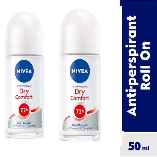 NIVEA Deo Roll On Dry Comfort 50ml 2PACK