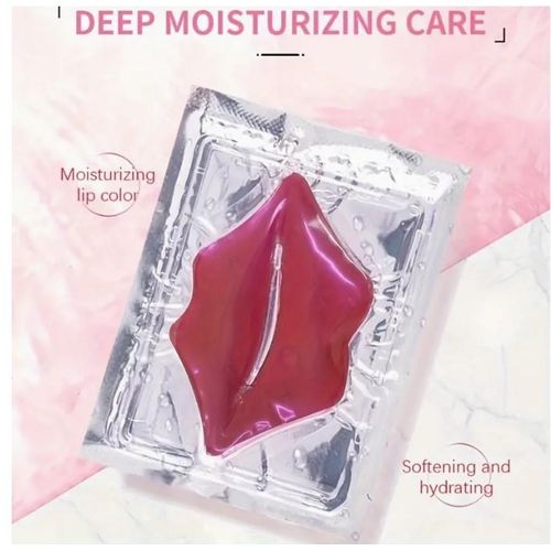 Ocean 5PCS Pink Crystal Lip Mask Patches, Hydrating And Moisturizing, Keep All-Day Moisture For Lip, Long-lasting Effect, The Lip Line, Great For Fight Chapped, Plump Lips