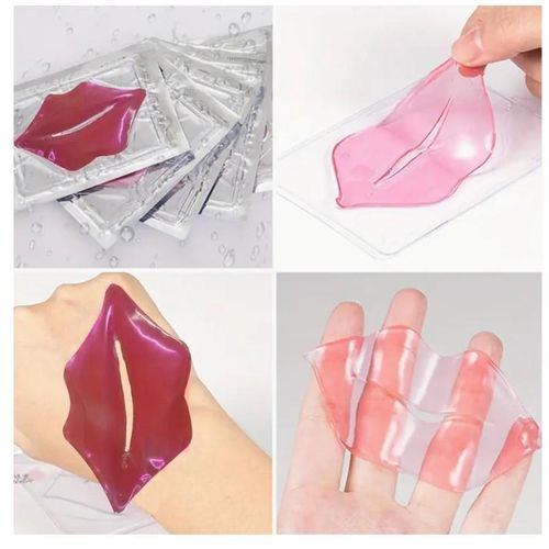 Ocean 5PCS Pink Crystal Lip Mask Patches, Hydrating And Moisturizing, Keep All-Day Moisture For Lip, Long-lasting Effect, The Lip Line, Great For Fight Chapped, Plump Lips