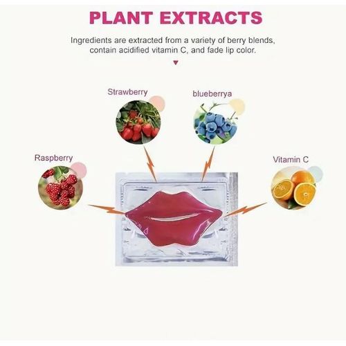 Ocean 5PCS Pink Crystal Lip Mask Patches, Hydrating And Moisturizing, Keep All-Day Moisture For Lip, Long-lasting Effect, The Lip Line, Great For Fight Chapped, Plump Lips
