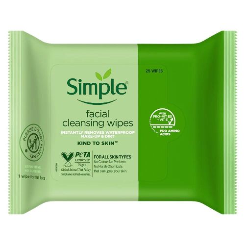 Simple Cleansing Facial Wipes 25-Green