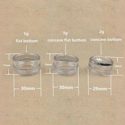 5pcs/lot 2g 3g 5g 10g 15g 20g Plastic Empty Clear Cosmetic Jars Makeup Container Lip Balm Lotion Bottles Vials Cream Pot Gel Box