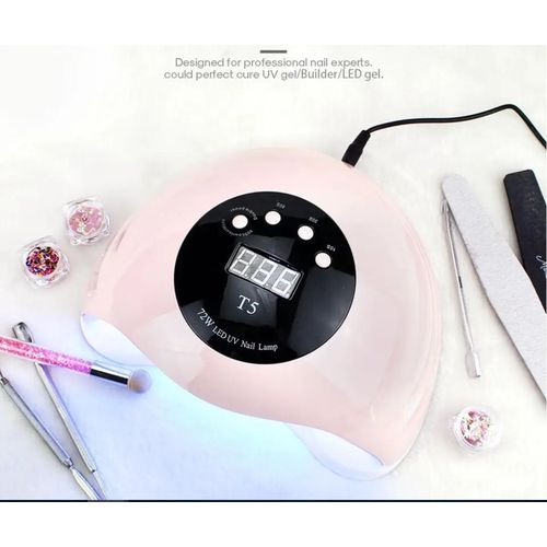 UV Lamp LED Nail Polish Dryer Lamp Gel Machine For Manicure & Pedicure With Infrared Sensor -Pink