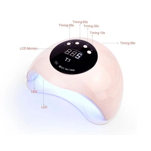 UV Lamp LED Nail Polish Dryer Lamp Gel Machine For Manicure & Pedicure With Infrared Sensor -Pink