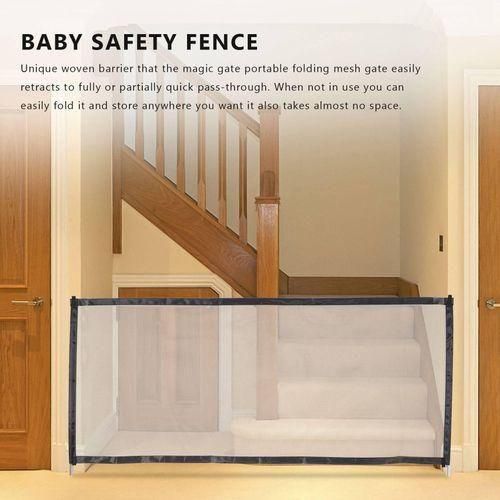 Magic Gate Portable Folding Mesh Baby Safety Fencing Gate Protection