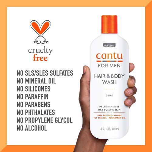Cantu Men&rsquo;s 2 In 1 Shampoo, Conditioner & Body Wash 400ml-(Packaging May Vary)