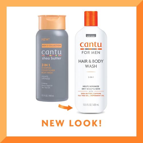 Cantu Men&rsquo;s 2 In 1 Shampoo, Conditioner & Body Wash 400ml-(Packaging May Vary)