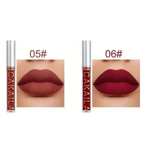 0cean 6Pcs Matte Liquid Lipstick Set Lip Stain Makeup, 24 Hour Long Lasting Waterproof Dark Red Matte Matt Lipsticks Lip