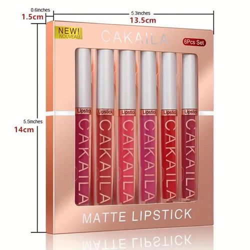 0cean 6Pcs Matte Liquid Lipstick Set Lip Stain Makeup, 24 Hour Long Lasting Waterproof Dark Red Matte Matt Lipsticks Lip