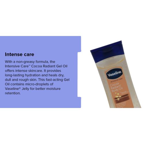 Vaseline Intensive Care Body Gel Oil, Cocoa Radiant 200ml