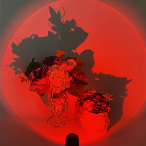 915 Generation LED USB Lamp Night Light Projector, Red