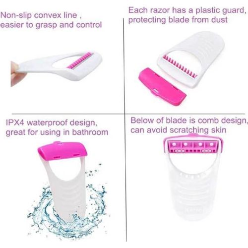 3 Pieces Of Good Classic Shaver Razor For Shaving The Whole Body - White And Pink