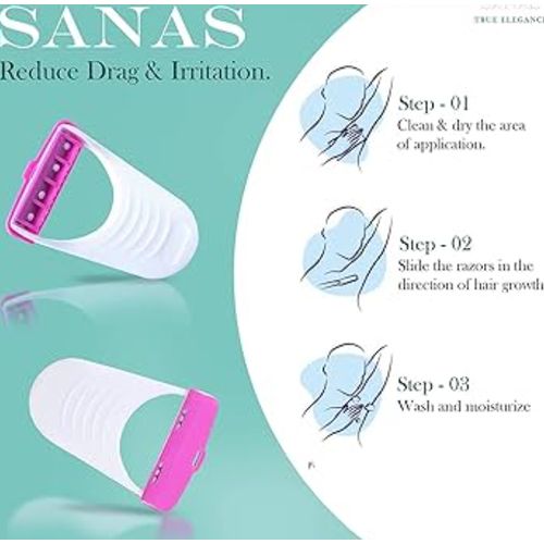 3 Pieces Of Good Classic Shaver Razor For Shaving The Whole Body - White And Pink