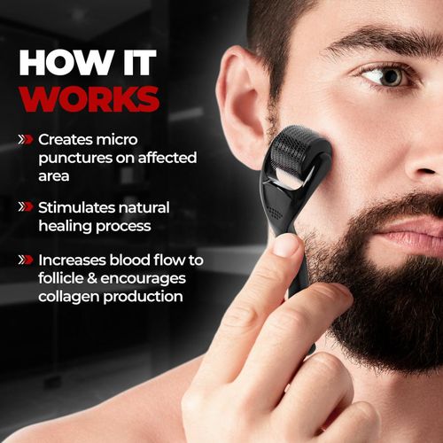 Derma Roller For Beard & Hair Growth - Purple