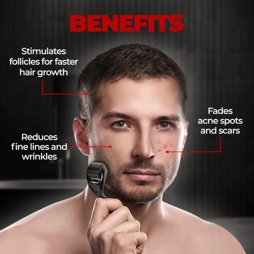 Derma Roller For Beard & Hair Growth - Purple