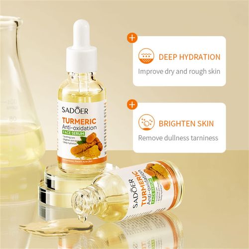 Veet Sadoer 2 in 1, Tumeric Soap + Tumeric Soap, Anti Acnes, Face Brightening Turmeric Soap and Turmeric Serum