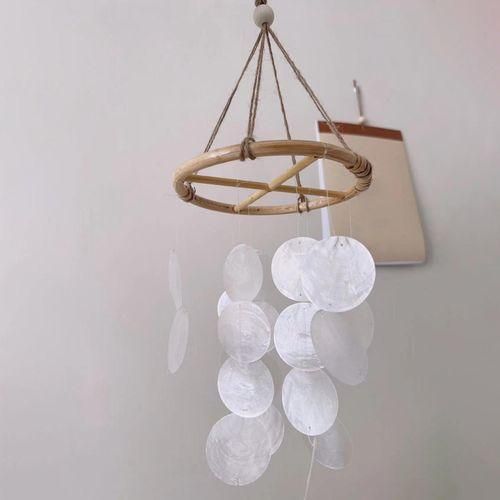 Wooden Windchimes Baby Crib Mobile Shell Wind Chimes For Window Office