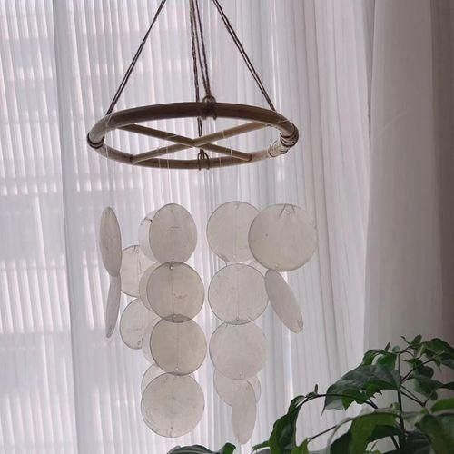 Wooden Windchimes Baby Crib Mobile Shell Wind Chimes For Window Office