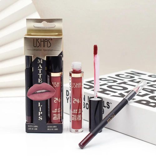 Usha Ushas Matte Lips - Lipstick & Liner-  Ruby Red
