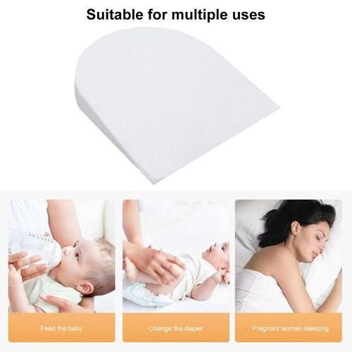 Infant Wedge Pillow Baby Comfort Incline Pillow for Reflux Relief White