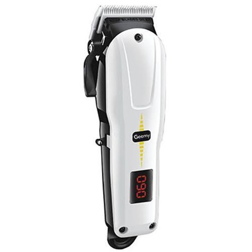 Geemy Rechargeable Cordless Shaving Machine With Battery Indicator-GM-6018 - White