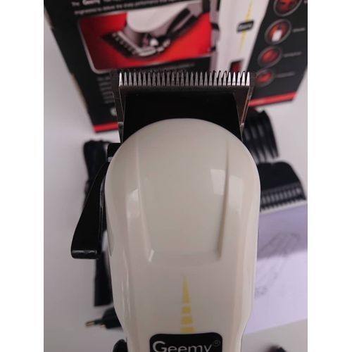 Geemy Rechargeable Cordless Shaving Machine With Battery Indicator-GM-6018 - White