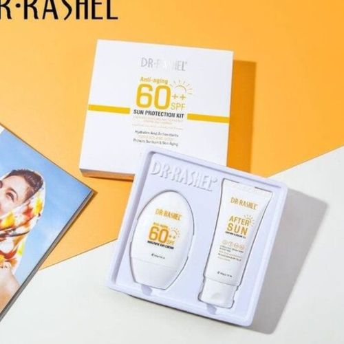 DR Rashel Anti-Aging Moisture Sun Cream SPF 60++ & After Sun Soothing & Cooling Gel Set &ndash; 60g Each