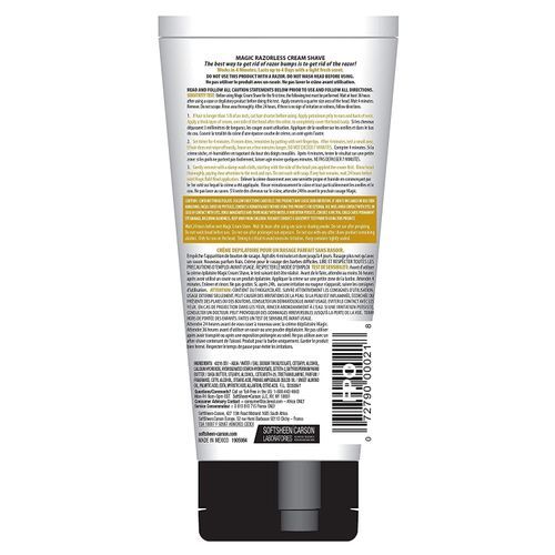 SoftSheen Carson Magic Shave Razorless Cream Shave, Bald Head Smooth Head Maintenance, Light Fresh Scent 6oz