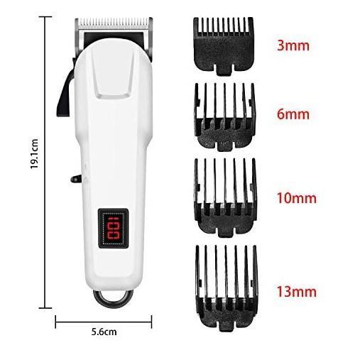 Sokany Hair Clipper Cordless Beard Trimer Multi Grooming Kit Rechargeable & Rinseable - White