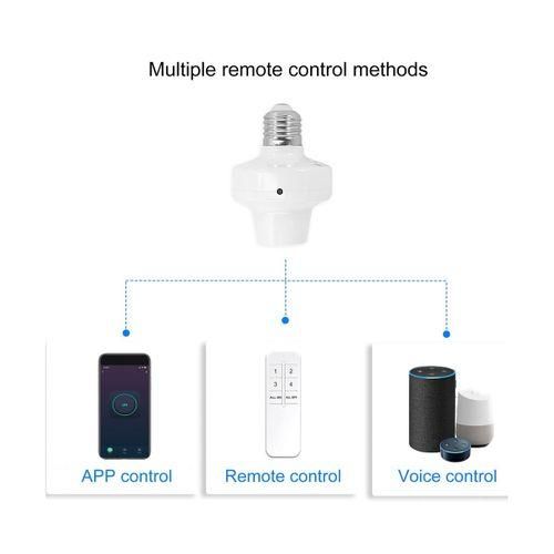 915 Generation Remote Control Light Socket E27  Socket Adapter ZigBee Smart Light Holder WIFI Intelligent Voice Light Socket