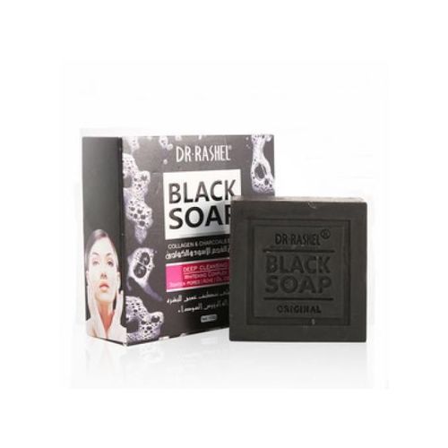 Dr. Rashel Cleansing Black Soap with Collagen and Charcoal, 100g