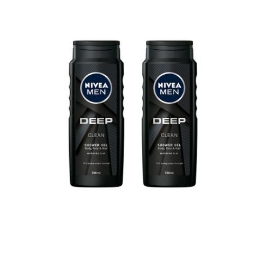 NIVEA Bath Care Shower Men Deep 500Ml 2PACK