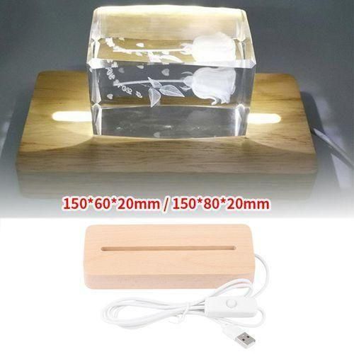 915 Generation Wooden Rectangle Light Base,Wood Base Warm