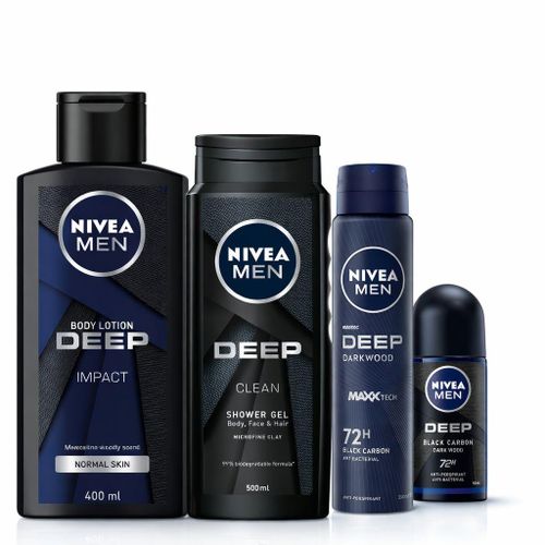 NIVEA Shower Cool Kick For Men 250ML +Cool kick Lotion 400ml