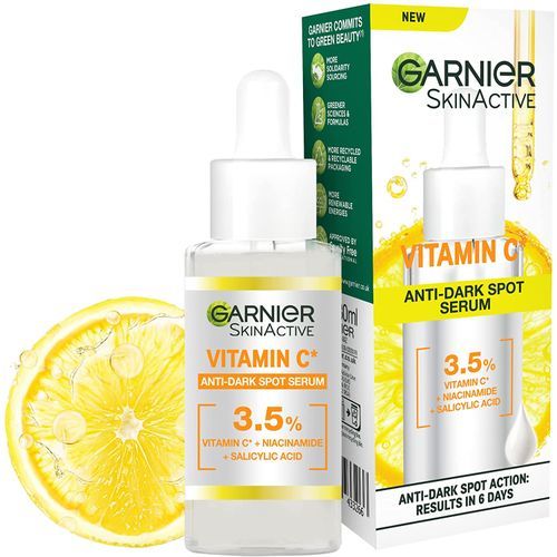 Garnier Anti-Dark Spot & Brightening Serum, 3.5% Vitamin C, Niacinamide, Salicylic Acid, For Dull, Tired Skin, 30ml