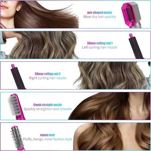 Portable Multi-Purpose Hair Care Set - 5-Piece Set