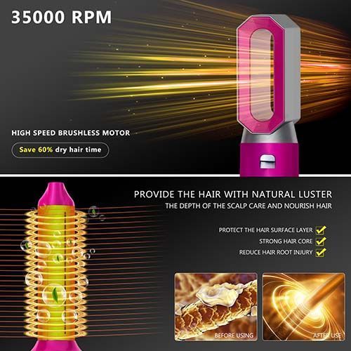 Portable Multi-Purpose Hair Care Set - 5-Piece Set